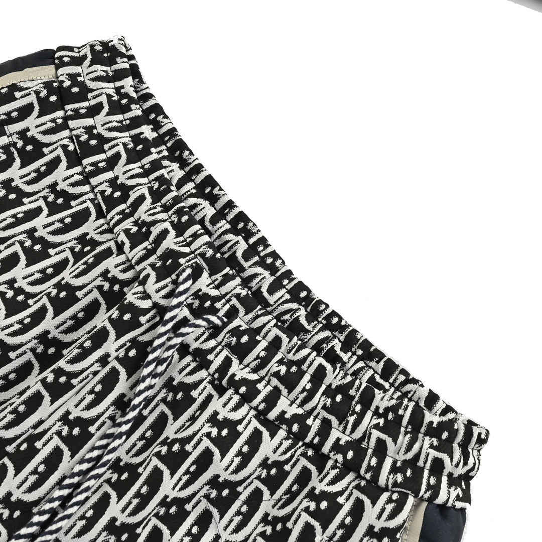 Dior all over print jacquard side webbing trousers set