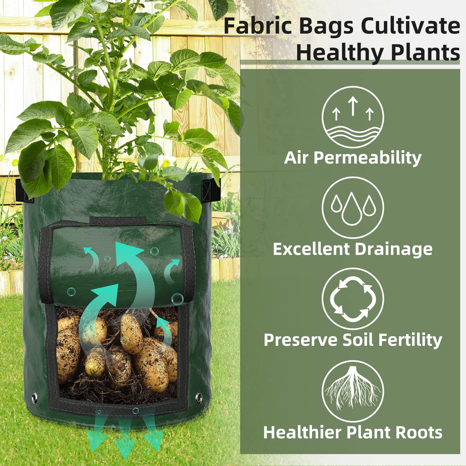 (🔥Last Day Promotion-SAVE 50% OFF)10 Gallons Large Capacity Vegetables Grow Planter PE Container Bag-BUY 4 GET 10% OFF & FREE SHIPPING
