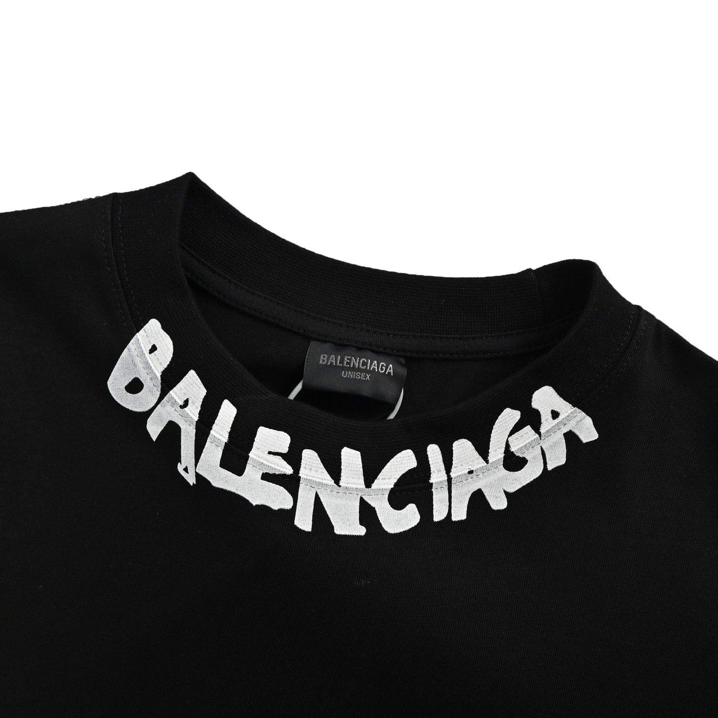 Balenciaga Neckline Letter Print Short Sleeve