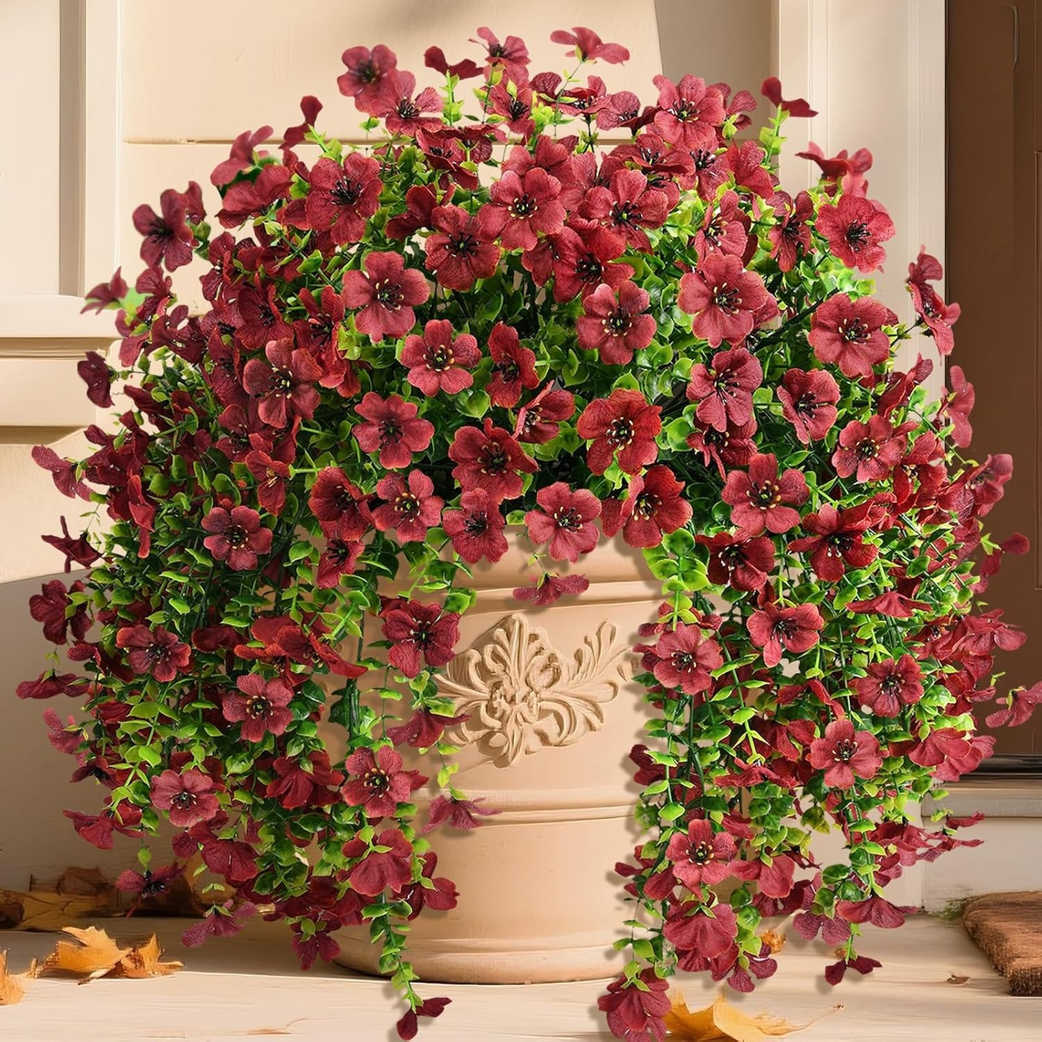 🔥LAST DAY 50% OFF🔥2 PCS Artificial Hanging Silk Fake Daisy Realistic Flowers ,UV Resistant