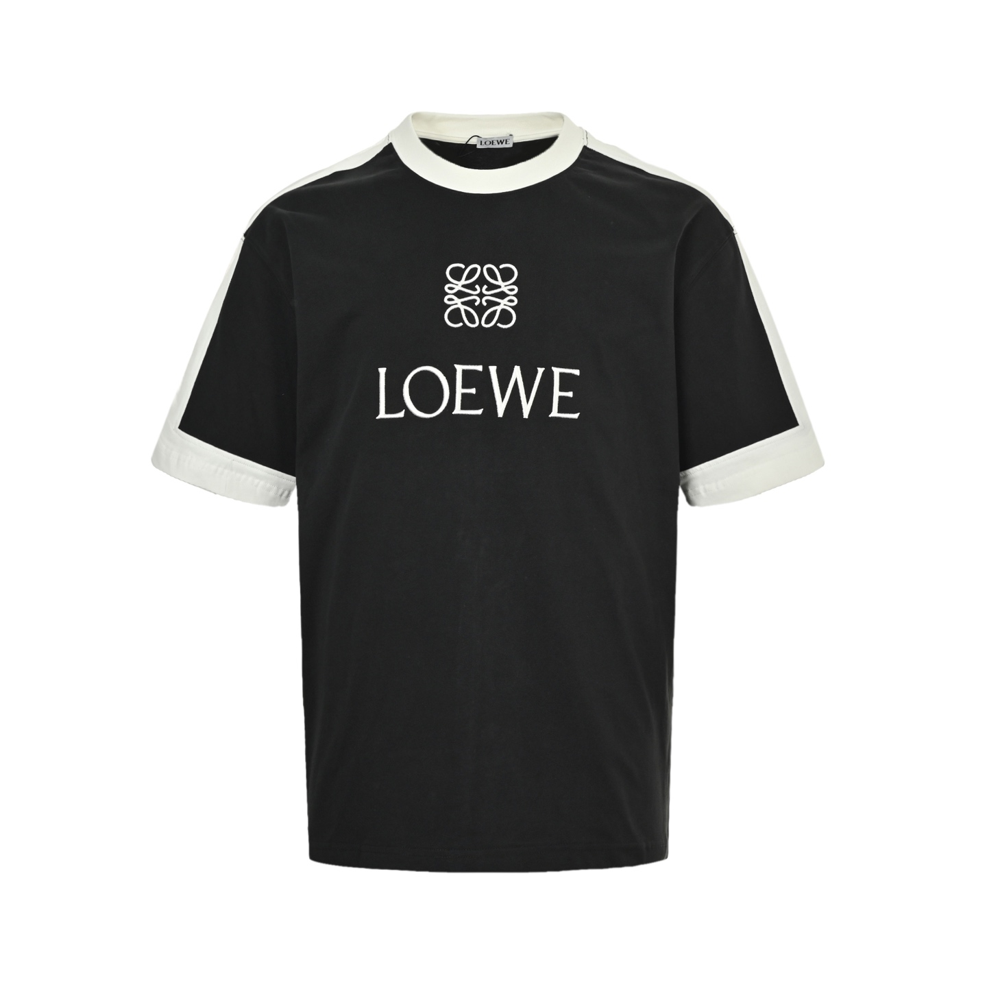 Loewe 25ss spliced ribbon embroidered short sleeves