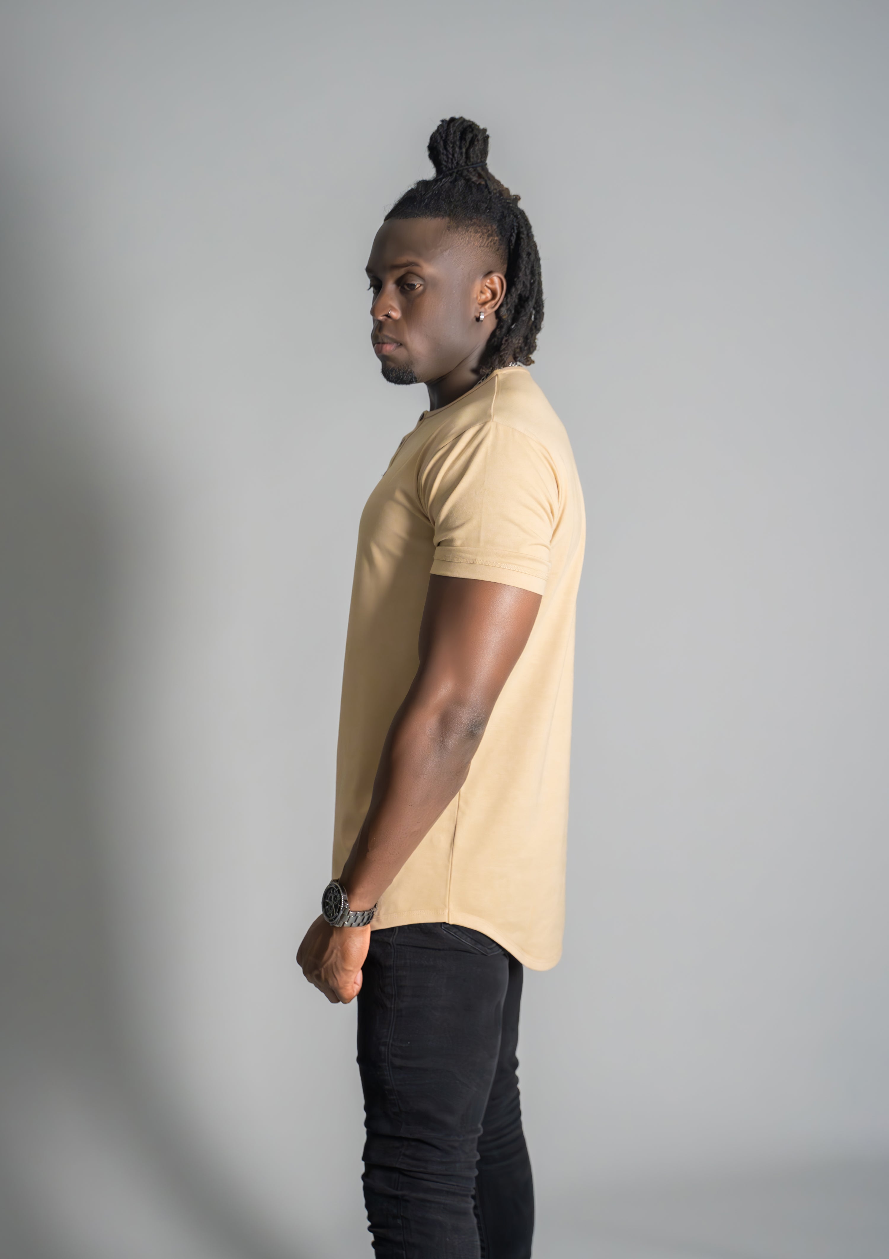 Henley Curved Hem