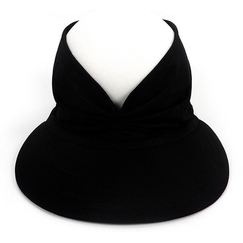 2022 Summer women's sun hat, women's anti-ultraviolet elastic top hat, ponytail hat, sun hat, beach hat