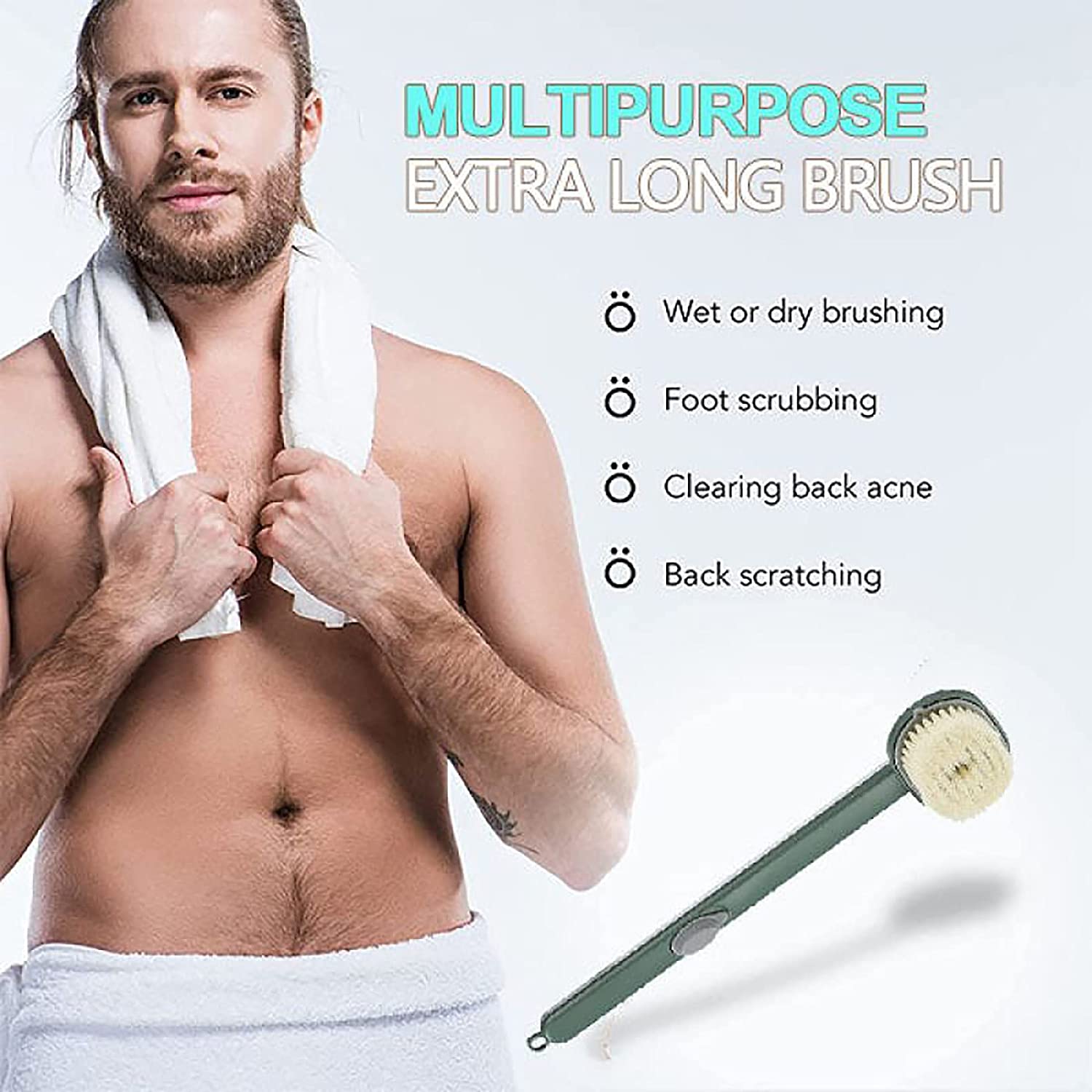 (💥Last Day Promotions-50% OFF)--Long Handle Bath Massage Cleaning Brush-BUY 3 GET 20% OFF & FREE SHIPPING