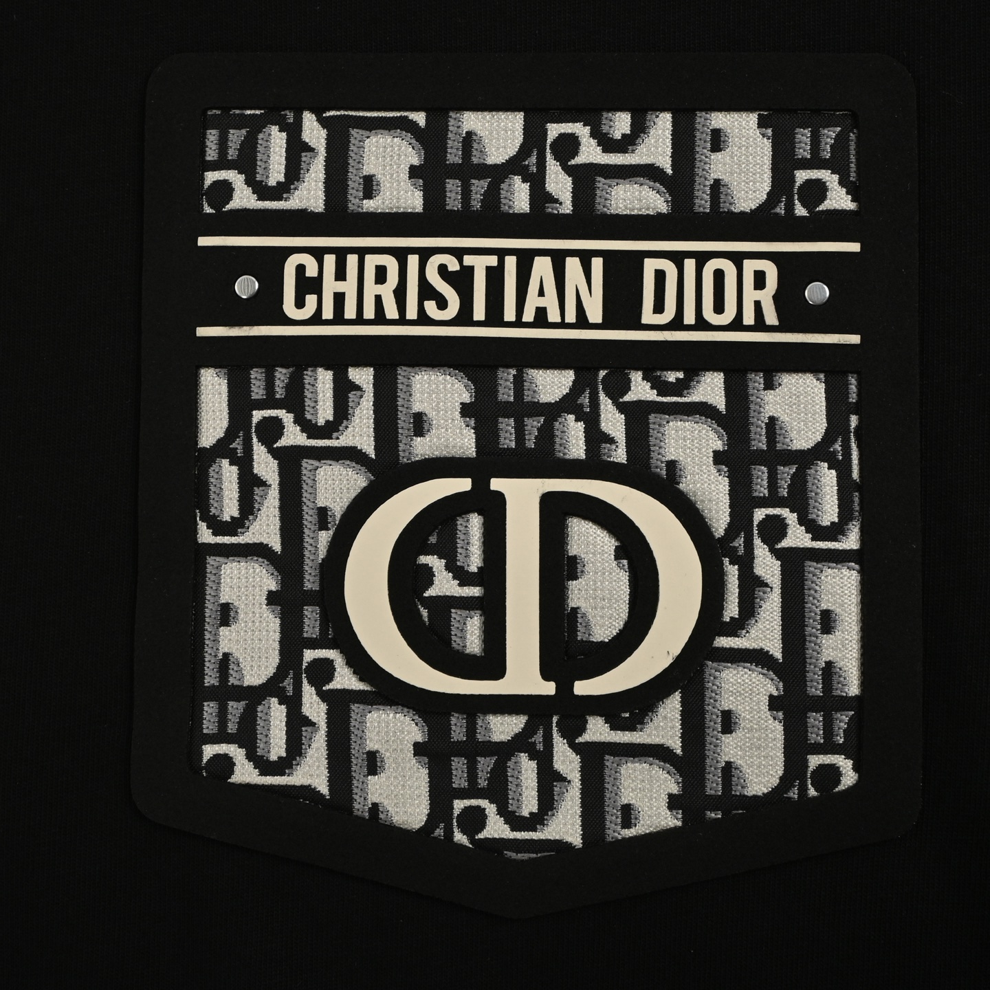 Dior 25ss monogram pocket laminated short sleeve