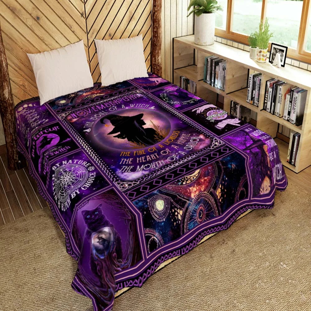 November Girl – The Soul Of A Witch Quilt Blanket