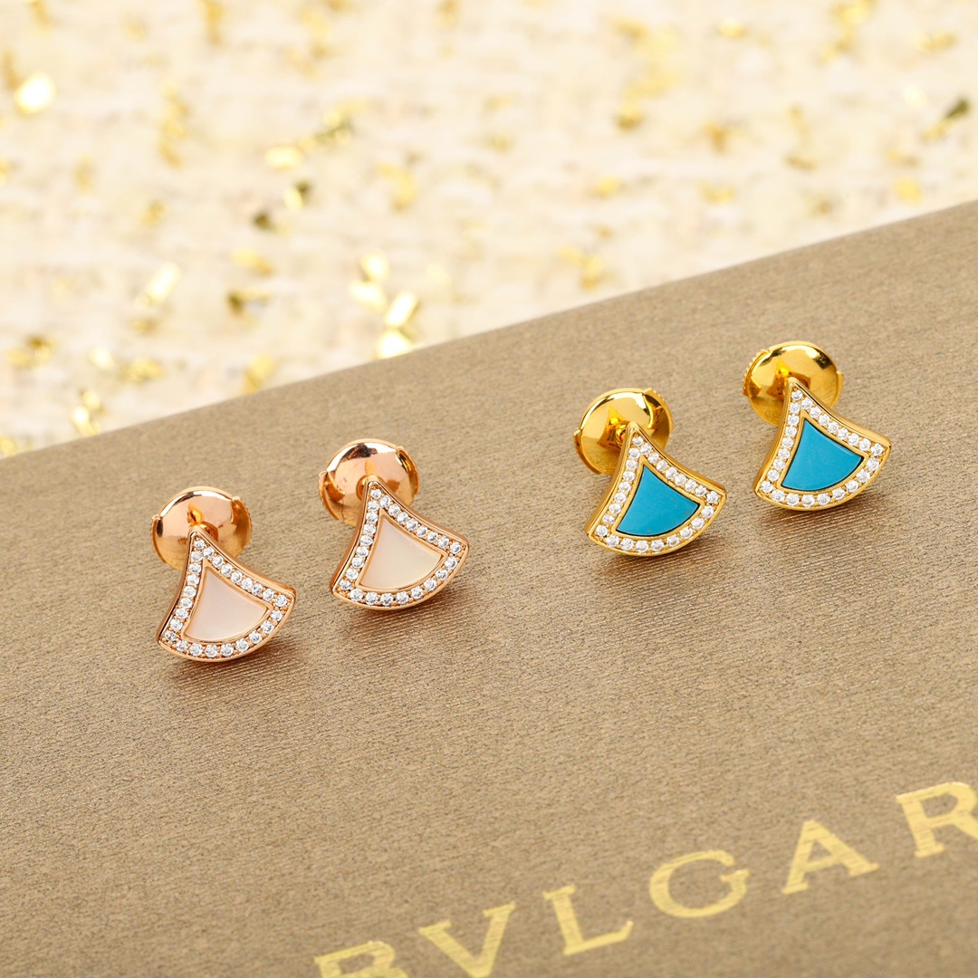 Bulgari fan-shaped earrings