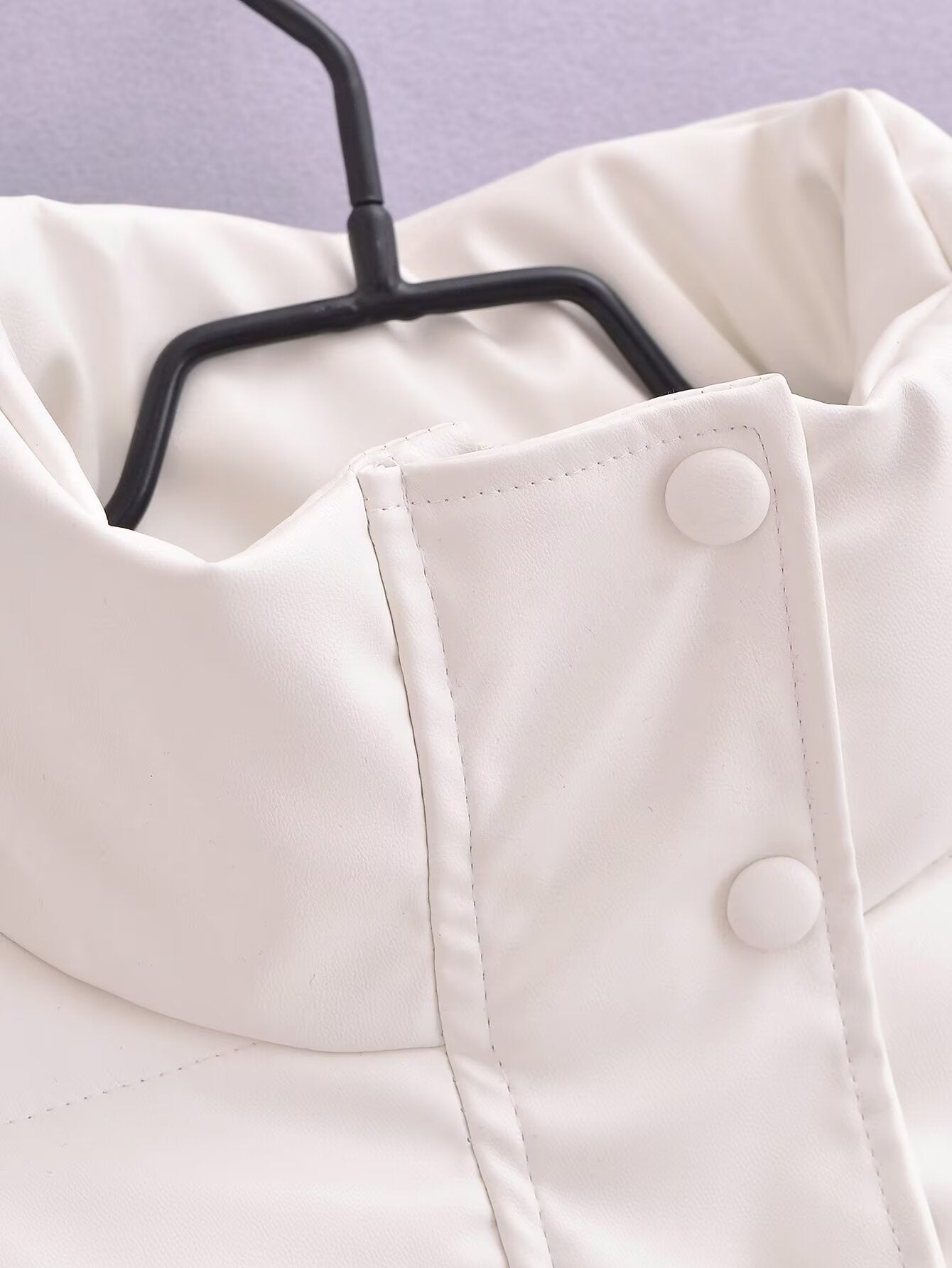 Winter Bread Cotton Padded Coat Thickened Poly Urethane Leather Cotton Coat Jacket Coat for Women