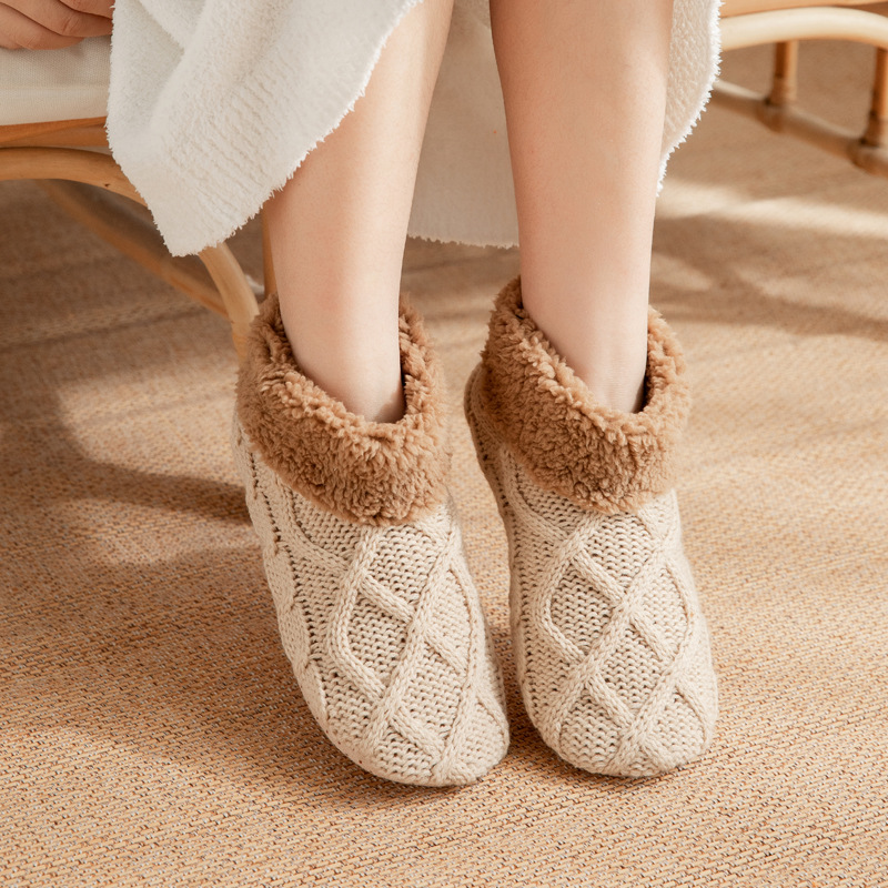 🎅2024 Christmas Promos🔥Cozy Non Slip Knitted Slipper Socks