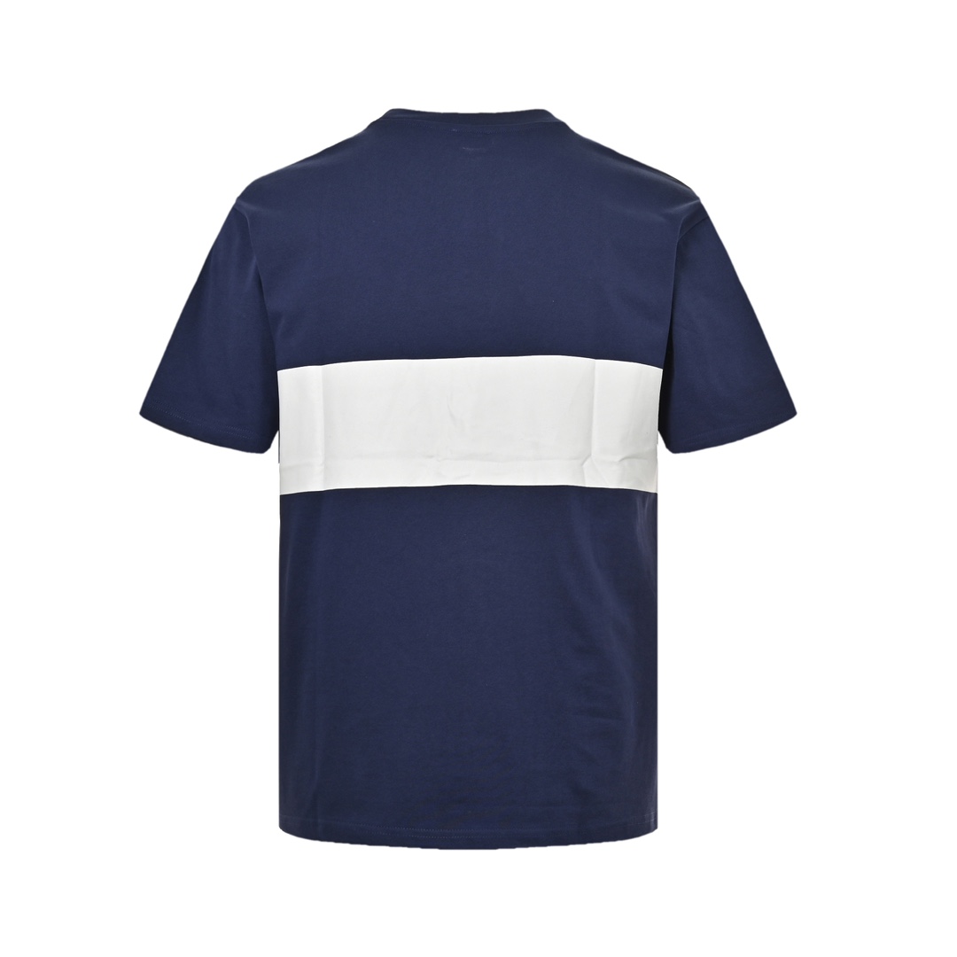 Burberry 24ss white horizontal striped horse print short sleeves