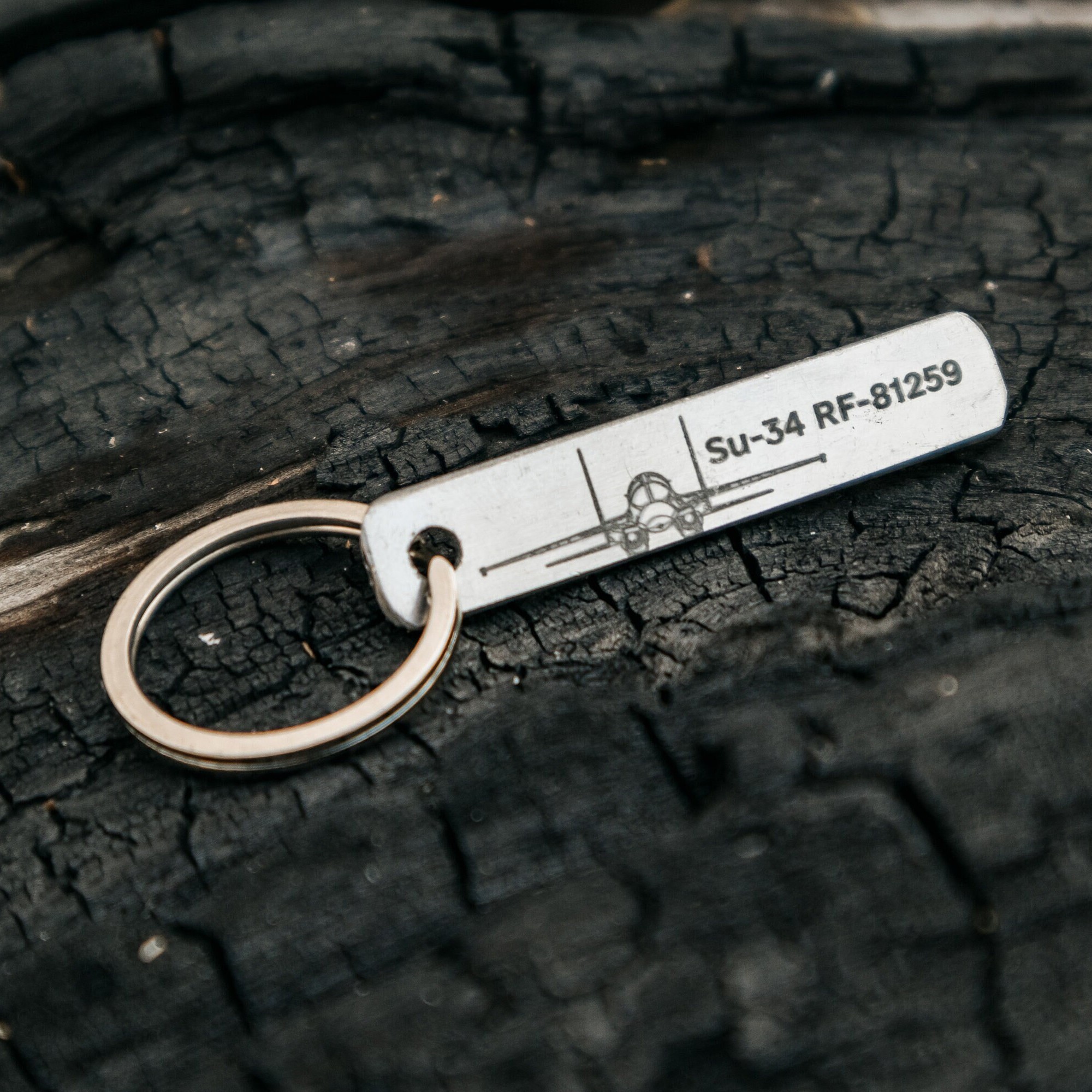 Russian SU-34 RF-81259 Plane Remnant Keychain