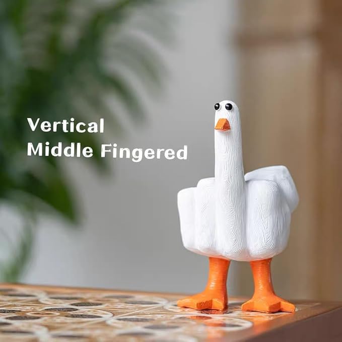 🦆🦆Creative Middle Finger Duck Decoration