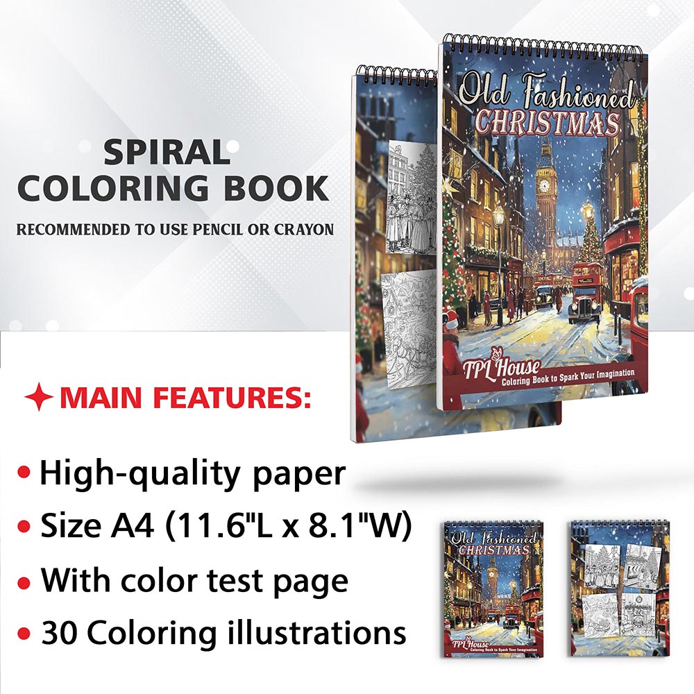 🎄CHRISTMAS ON SALE🔥Christmas Spiral Coloring Book