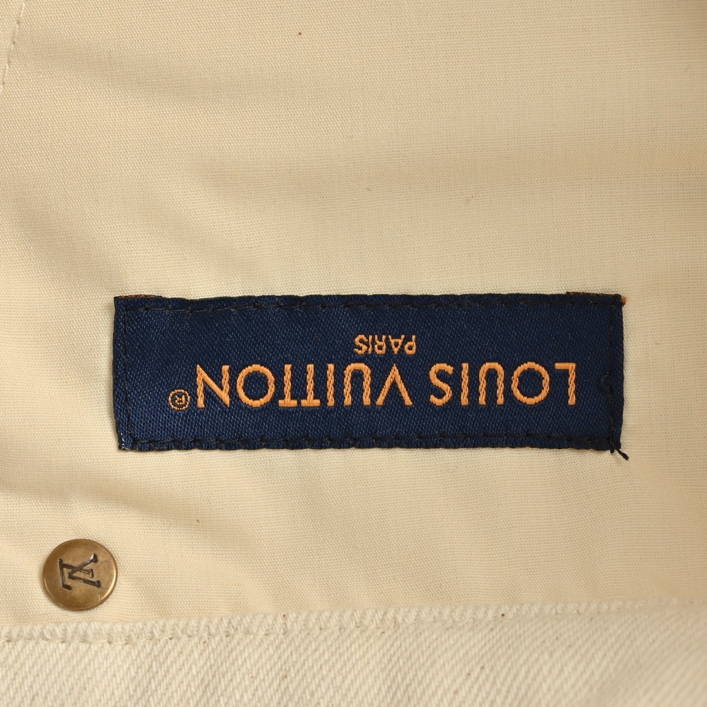 Louis Vuitton 25ss denim shorts with pocket leather label
