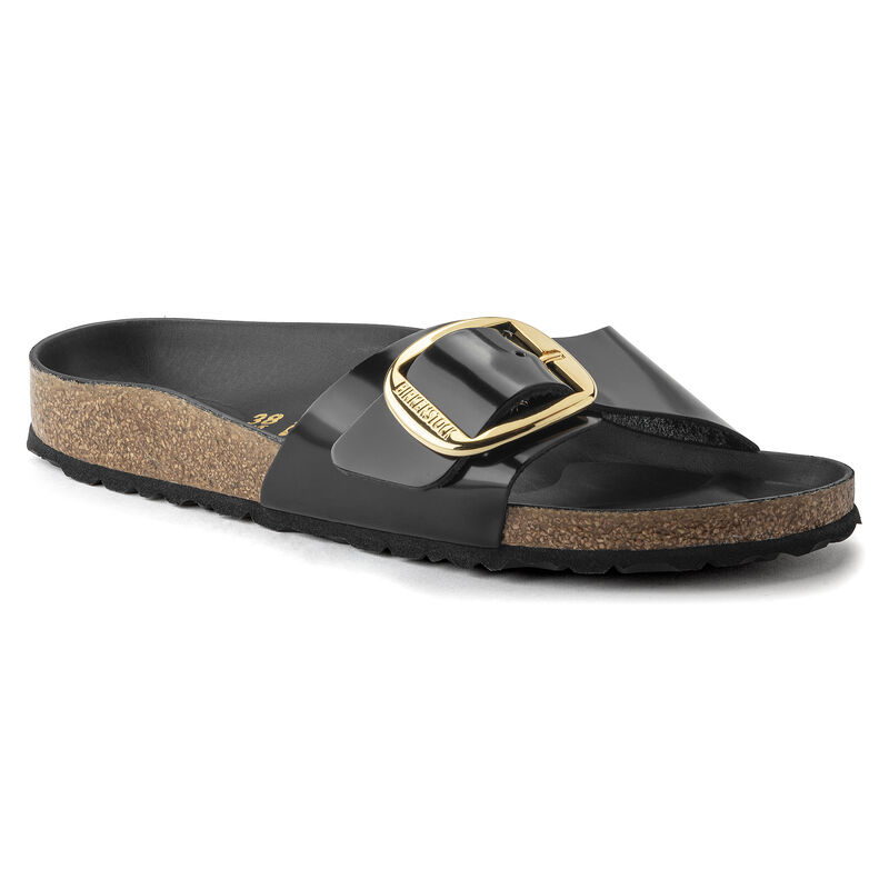 Madrid Big Buckle Natural Leather Patent B-81932