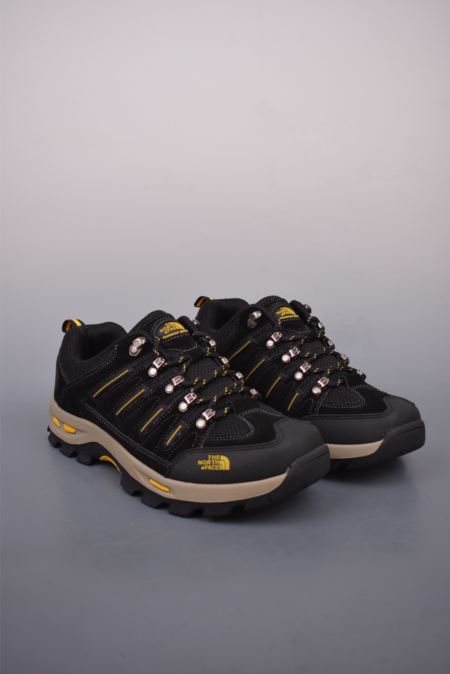 The North Face Hiking Shoes Black and Yellow 838B2324