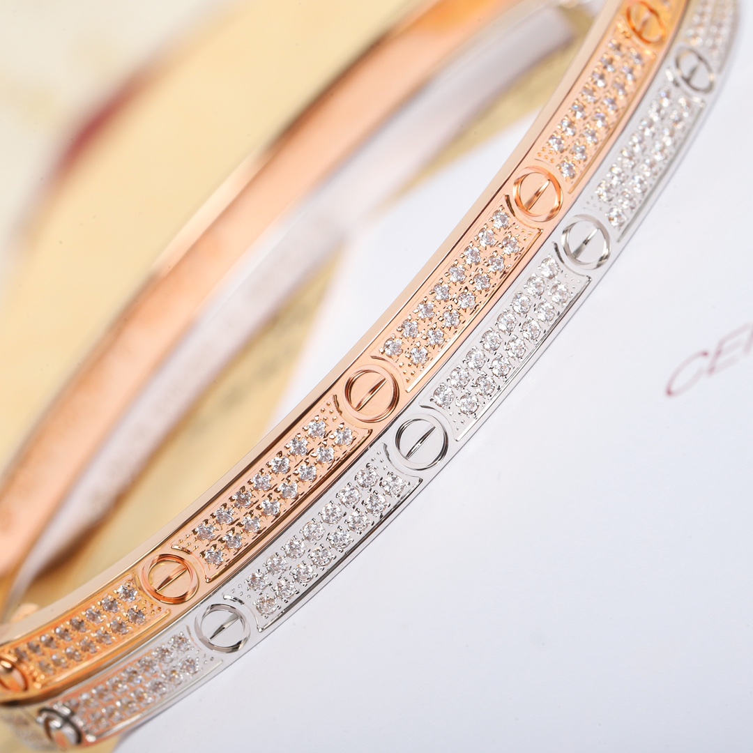 Cartier Love narrow version full diamond bracelet