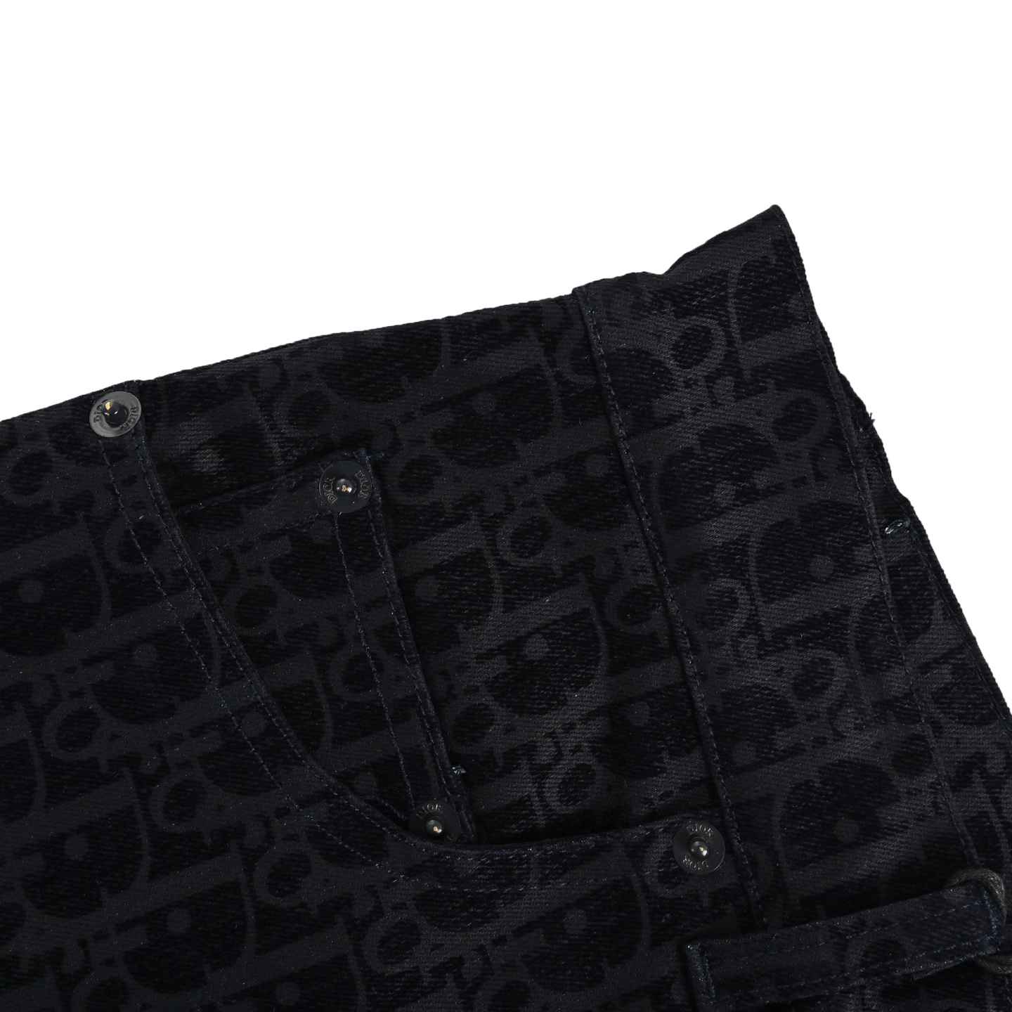 Dior 25ss Kaws co-branded snake year limited edition monogram full print denim trousers