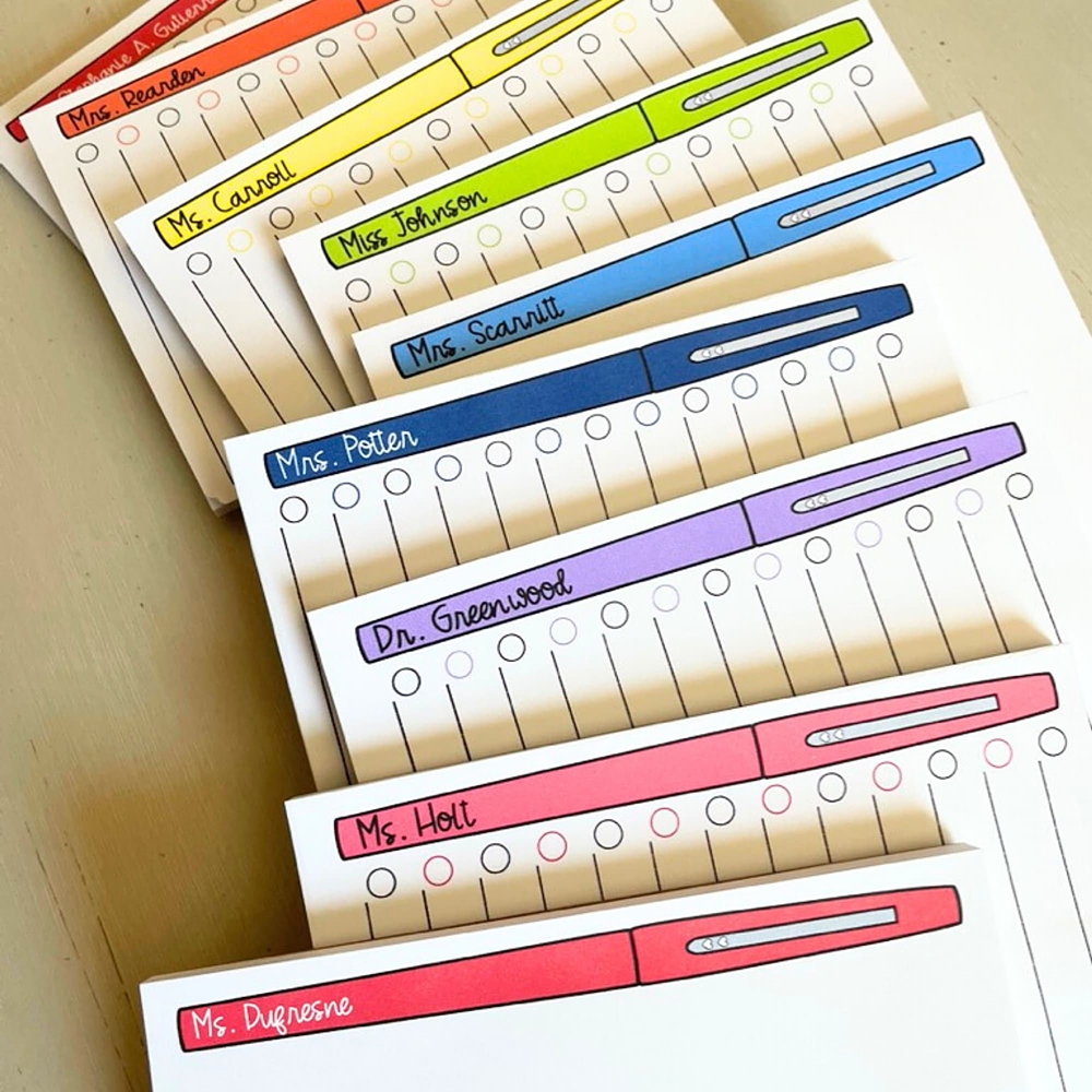 Teacher Notepad And Pen