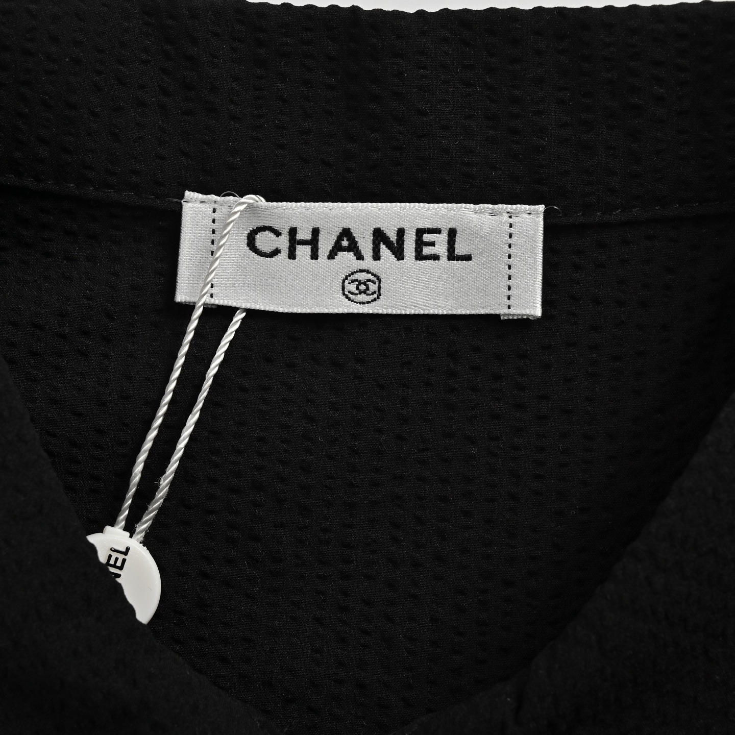 Chanel Peace Dove Print Woven Polo Short Sleeve
