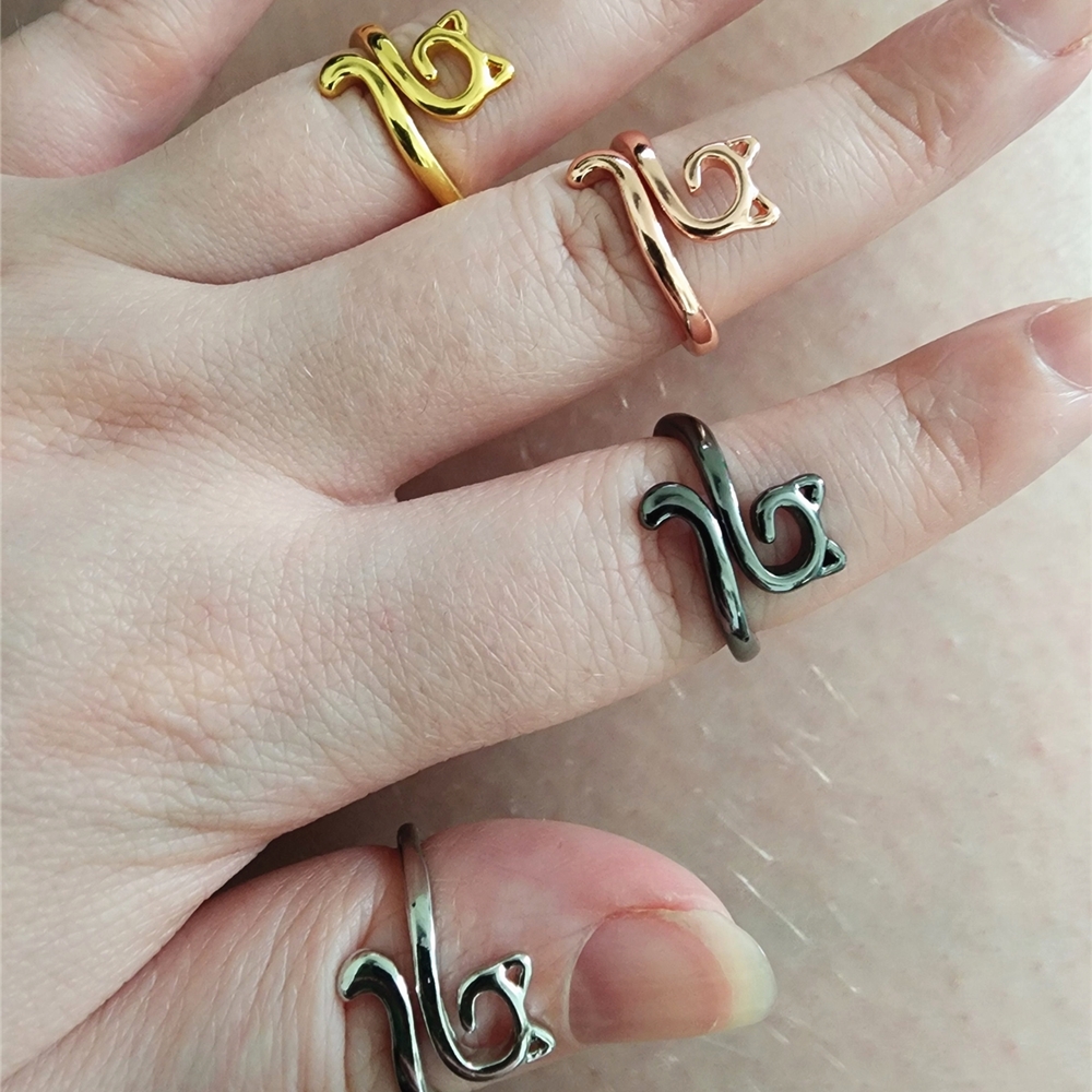 Cute Cat-Shaped Crochet Tension Rings