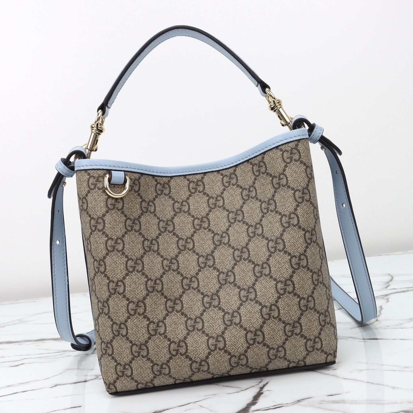 Gucci GG Emblem small bucket bag 815118 FAD6L 9862