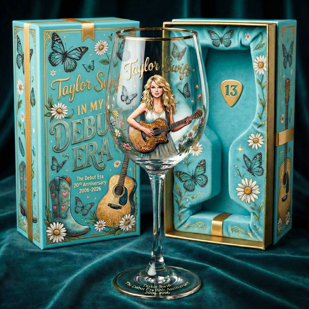 Taylor Swift Debut Era 20th Anniversary Wine Glass