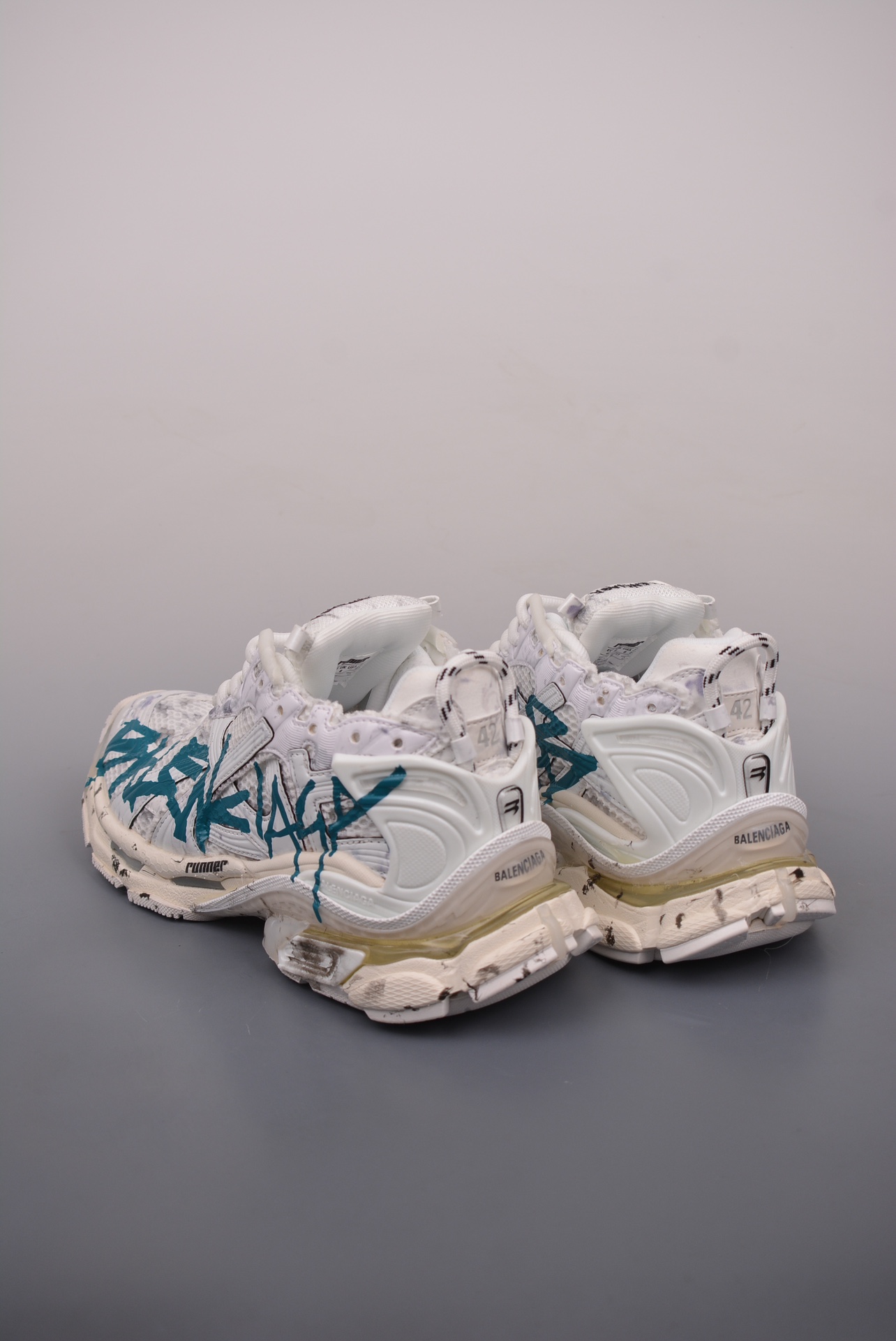 BALENCIAGA Runner SneakerWhiteWater Blue