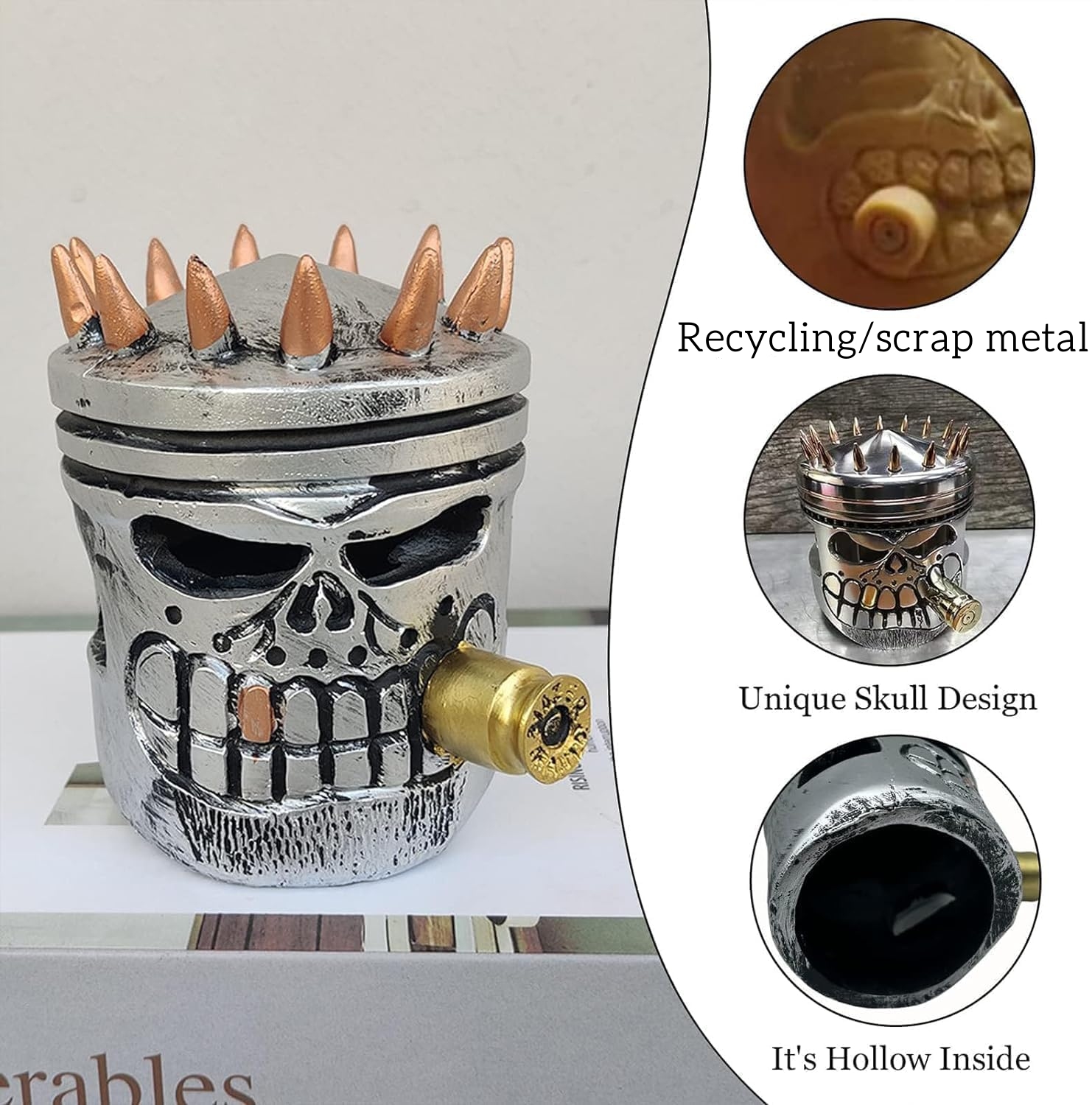 🔥Buy More Save More🔥Gothic Handmade Piston Skull Sculpture Ornaments(recycling/scrap metal)