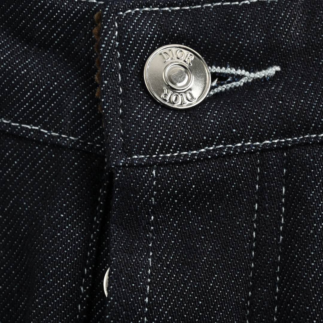 Dior Archives Labels embroidered denim trousers