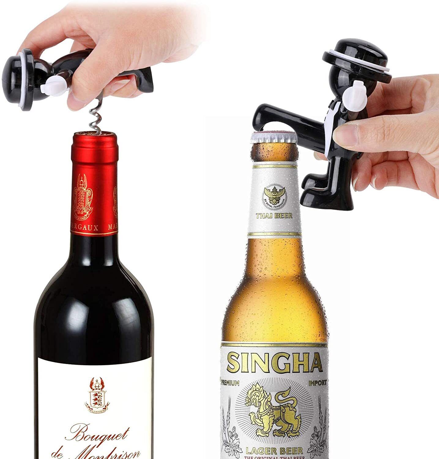 Funny Red Man  Wine Bottle Stopper Bottle