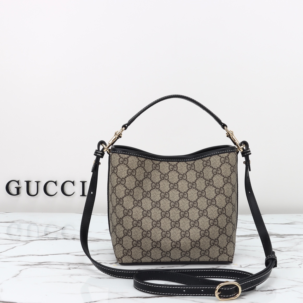 Gucci GG Emblem Small Bucket Bag 815118 FAD6L 9741