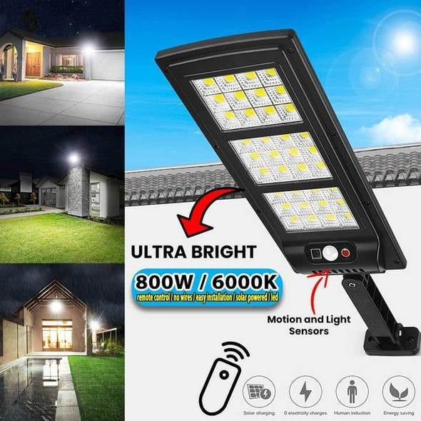 6000K Remote Control Waterproof Smart Solar LED Light