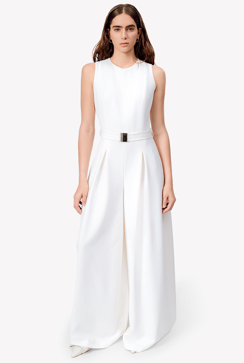 Jumpsuit liso de pierna ancha