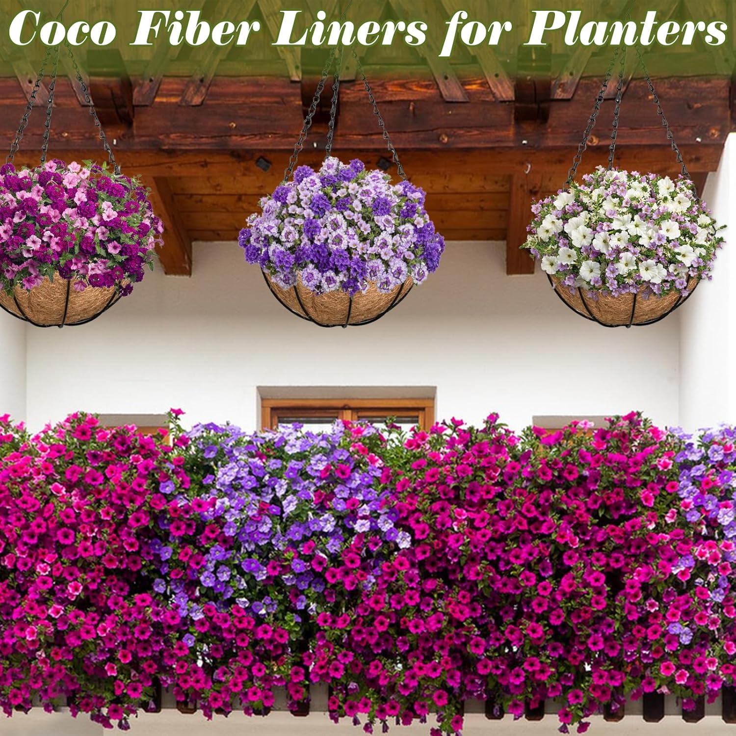 🌸 Hanging Artificial Colourful Morning Glory Basket-💥UV resistant, Waterproof，Windproof