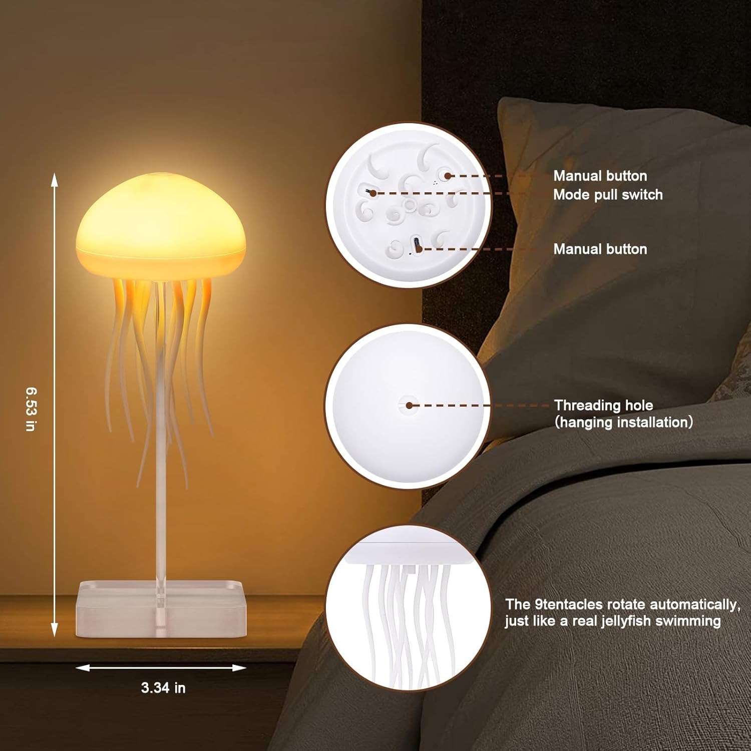 ✨Flash Sale✨Christmas gift gradient jellyfish lamp