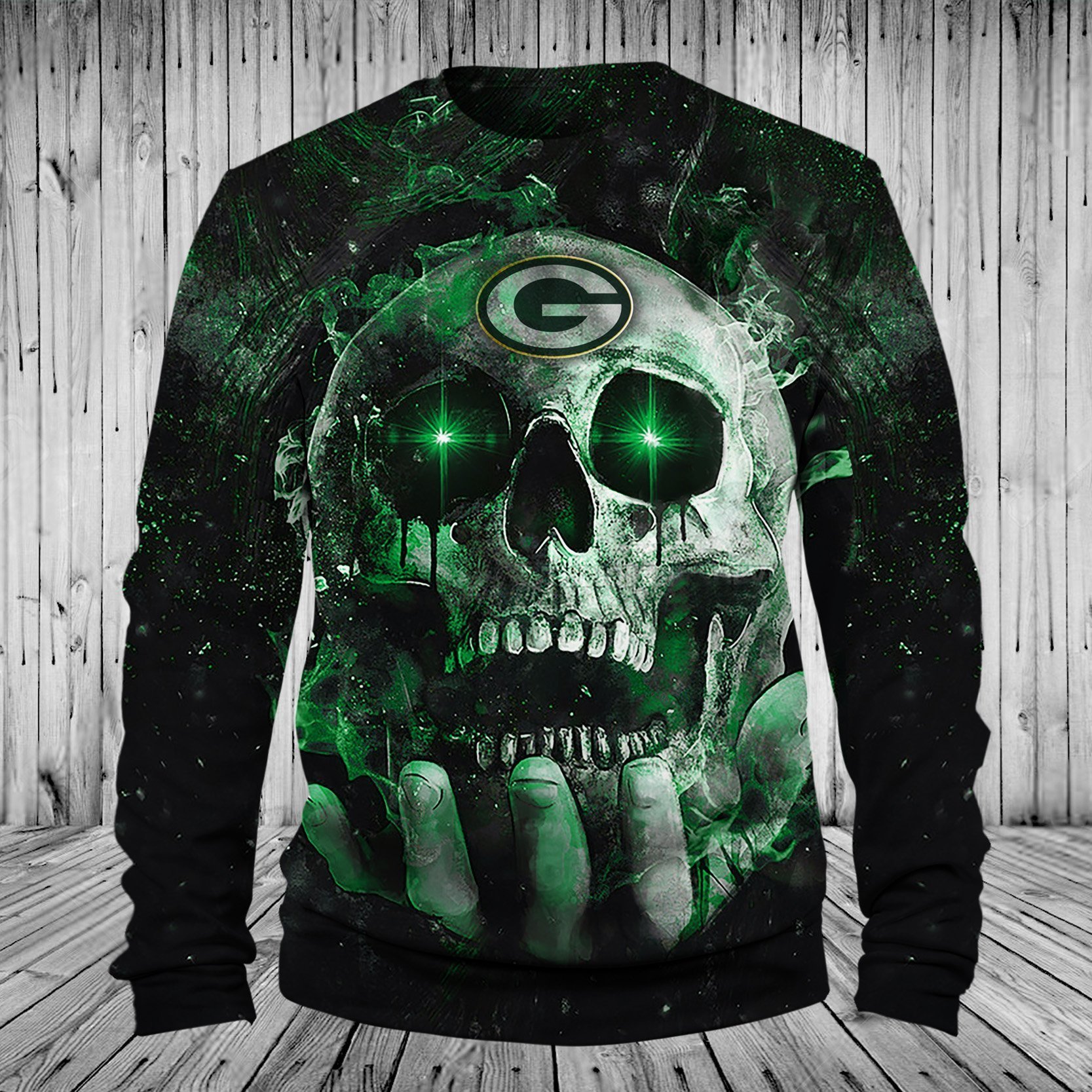 PACKERS 3D HOODIE SKULL 71