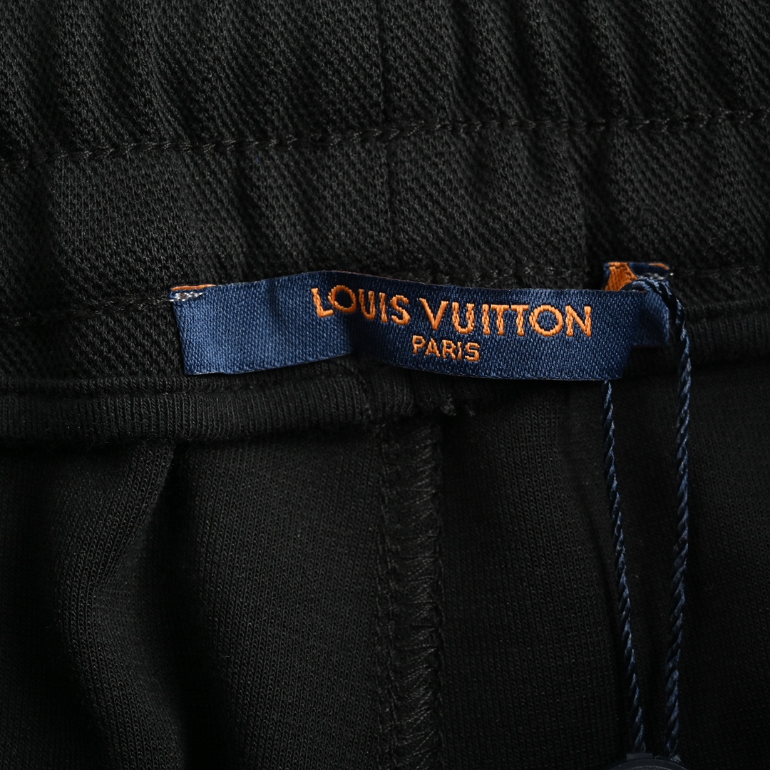 Louis Vuitton jacquard lettering side webbing suit trousers