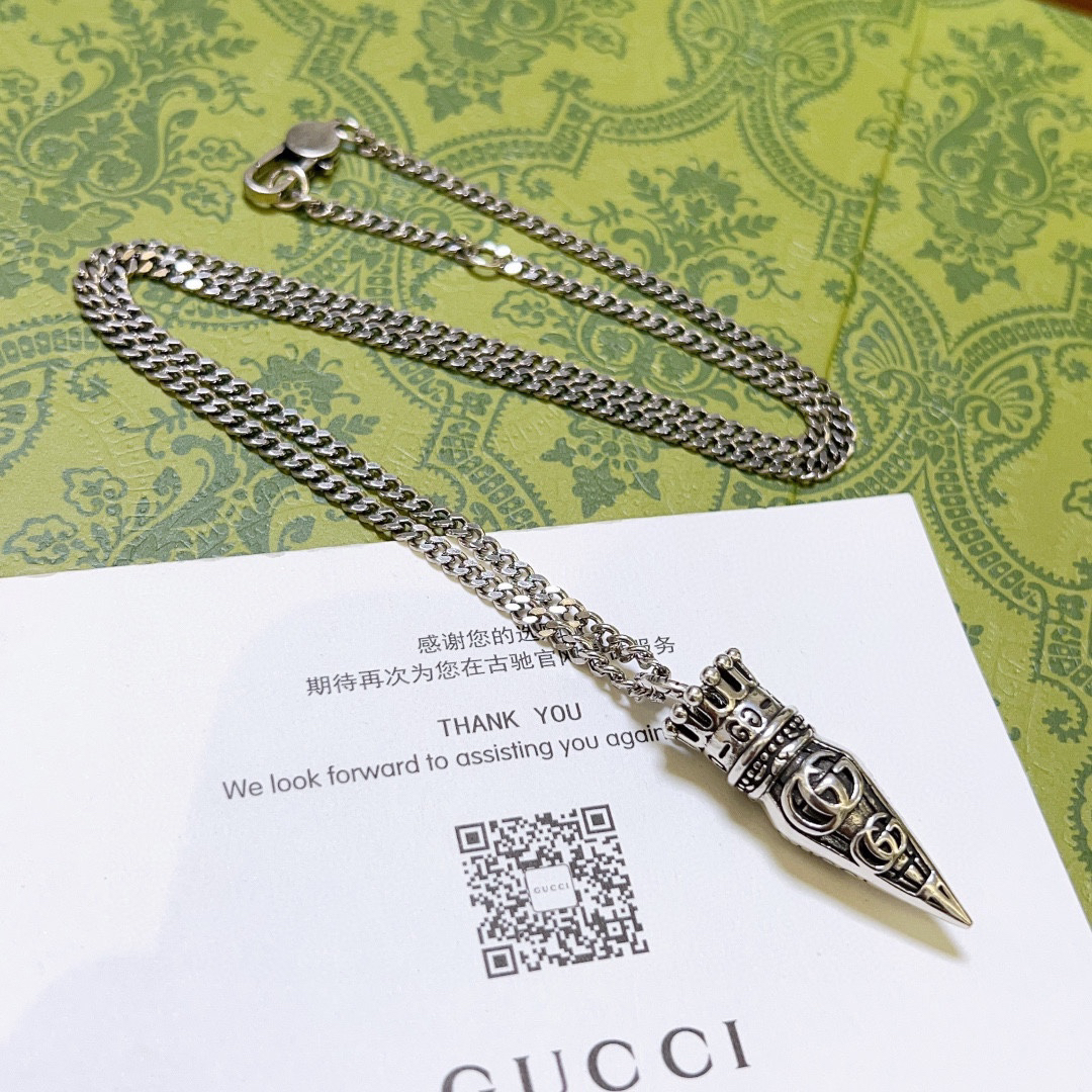 Gucci Anger Forest Series GG Cone Vintage Necklace