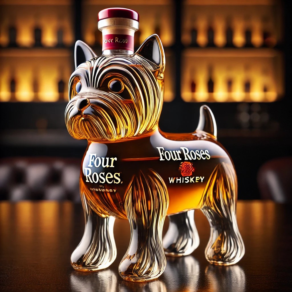 Yorkie Spirits Glass Bottle