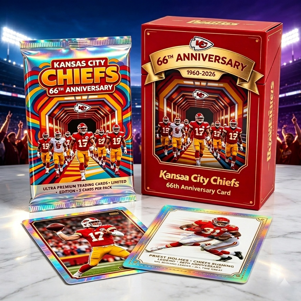 Kansas City Chiefs 66th Anniversary Collector Trading Card Set