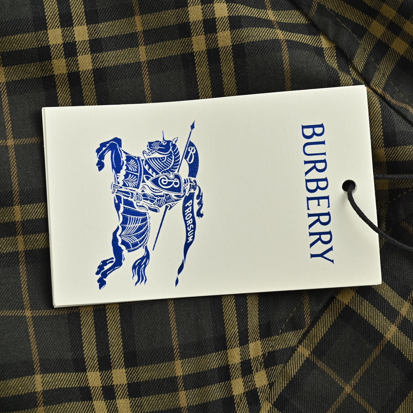 Burberry 25ss shield embroidered check shirt