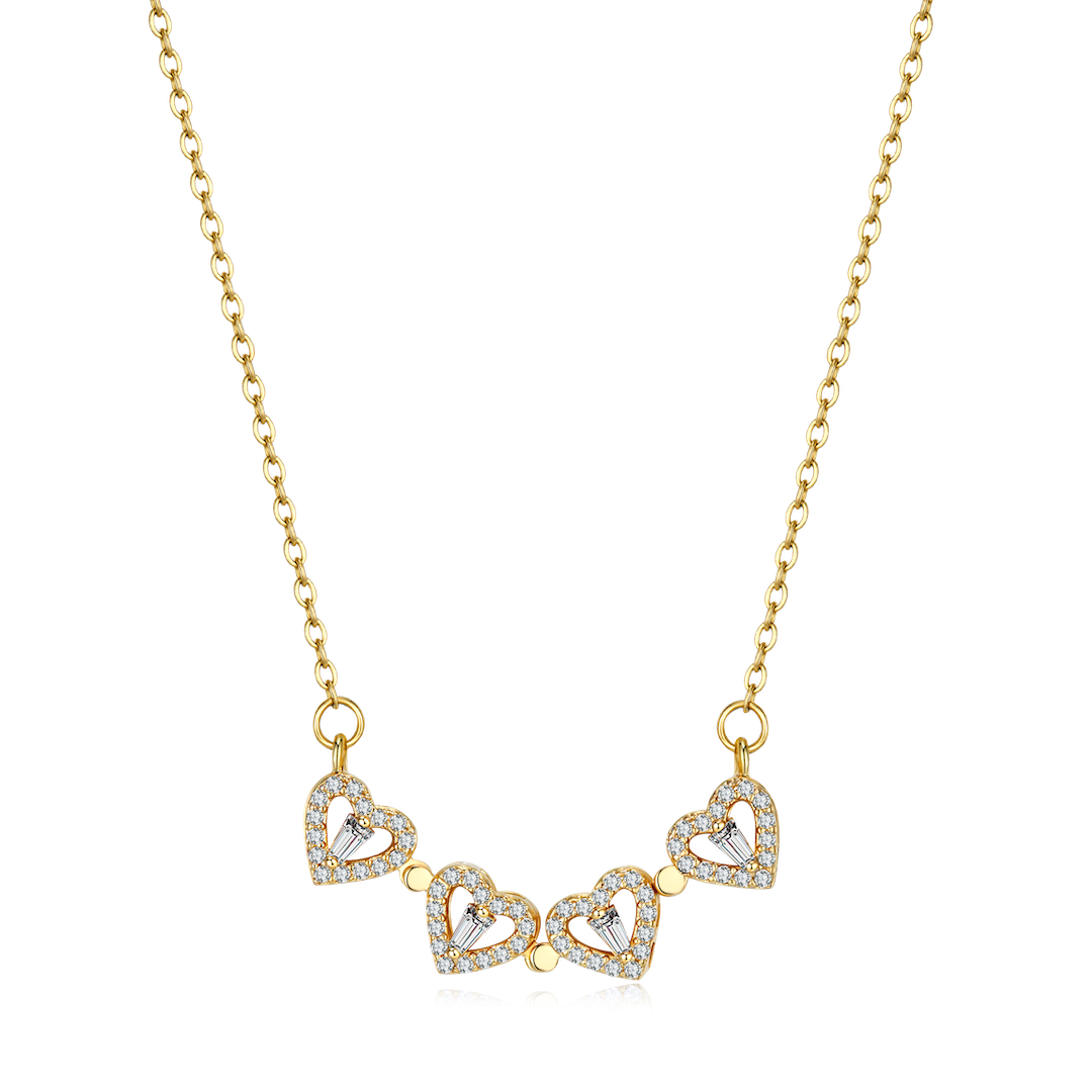 Clover Hearts Necklace