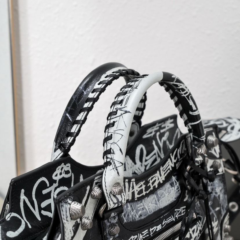 Balenciaga Graffiti Bowling Bag Large