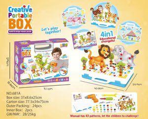 💝 Children's Educational Toy💝Creative Mosaic Drill Set