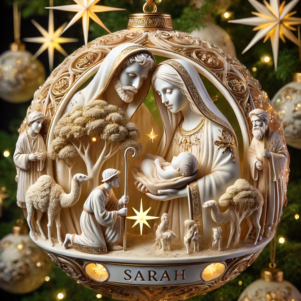 Custom Nativity Christmas Ornament