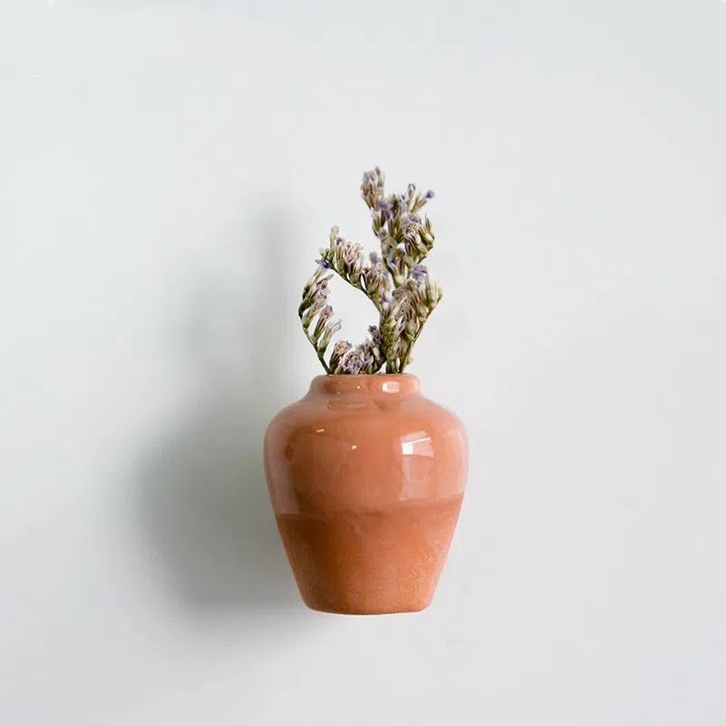 🍁🍁Cute ceramic vase magnetic refrigerator magnet