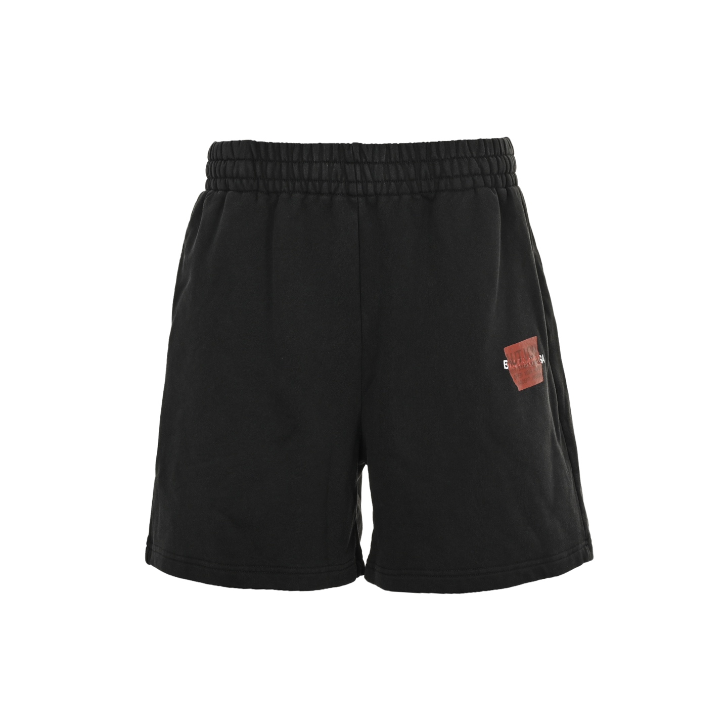 Balenciaga 25ss Tape Logo Embroidered Washed Shorts