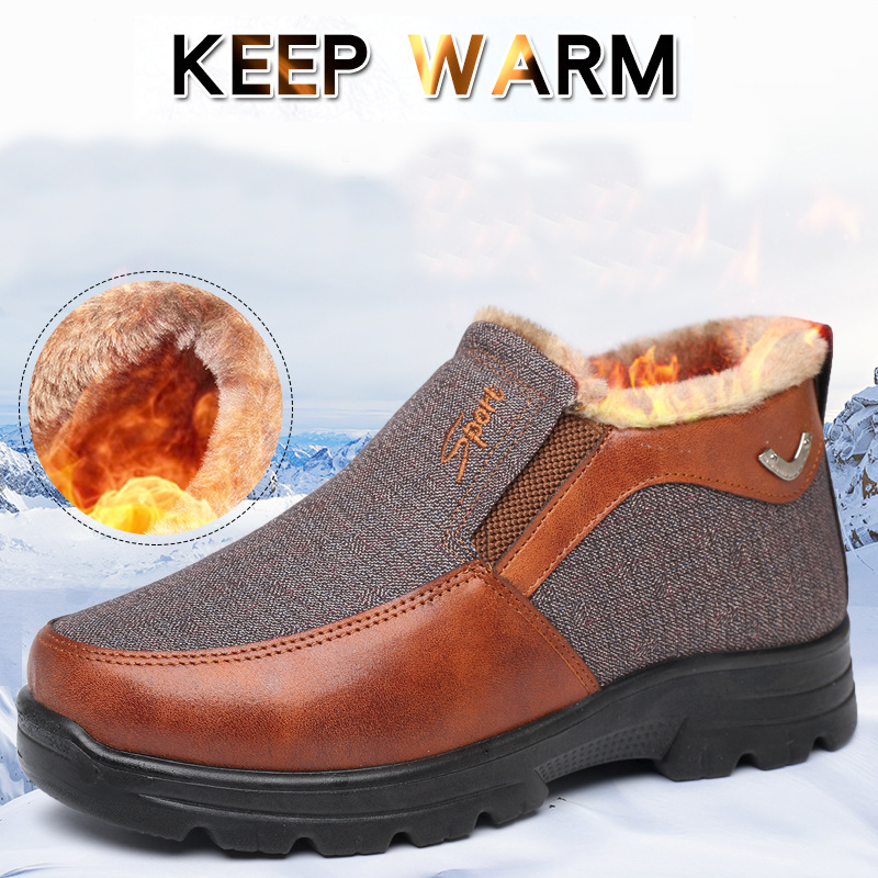 🔥Black Friday 60% OFF🔥 Men's Winter Fleece Waterproof Warm Non-Slip Shoes