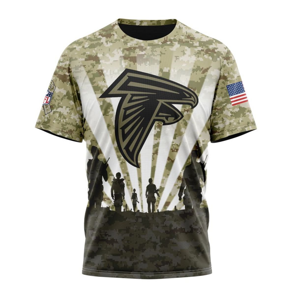 ATLANTA FALCONS 3D HOODIE HONOR VETERANS
